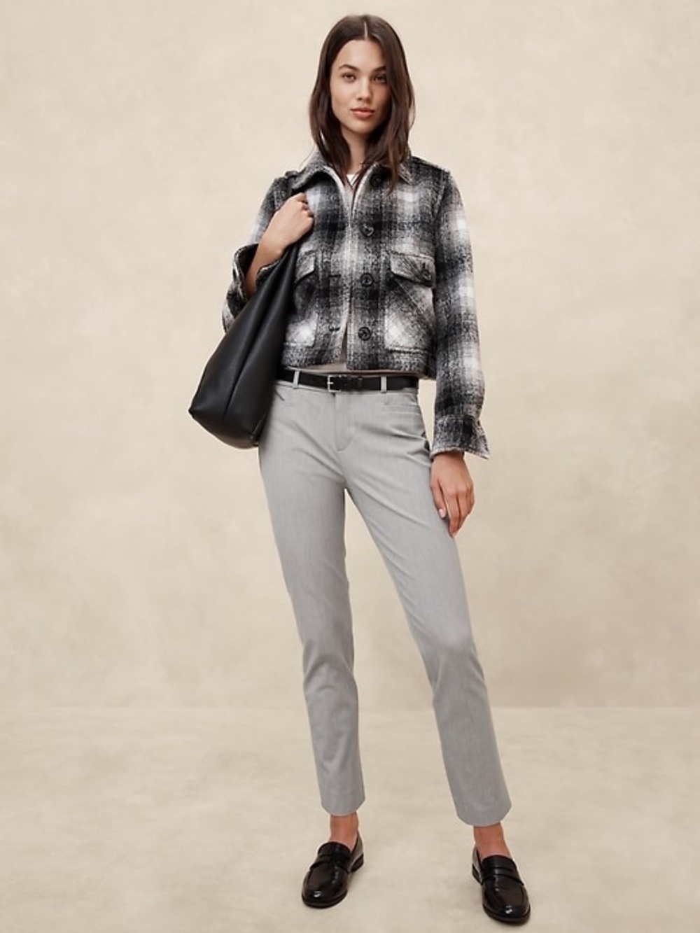 Banana Republic Pants, Cropped Ankle Pants in Light Gray, Size 16